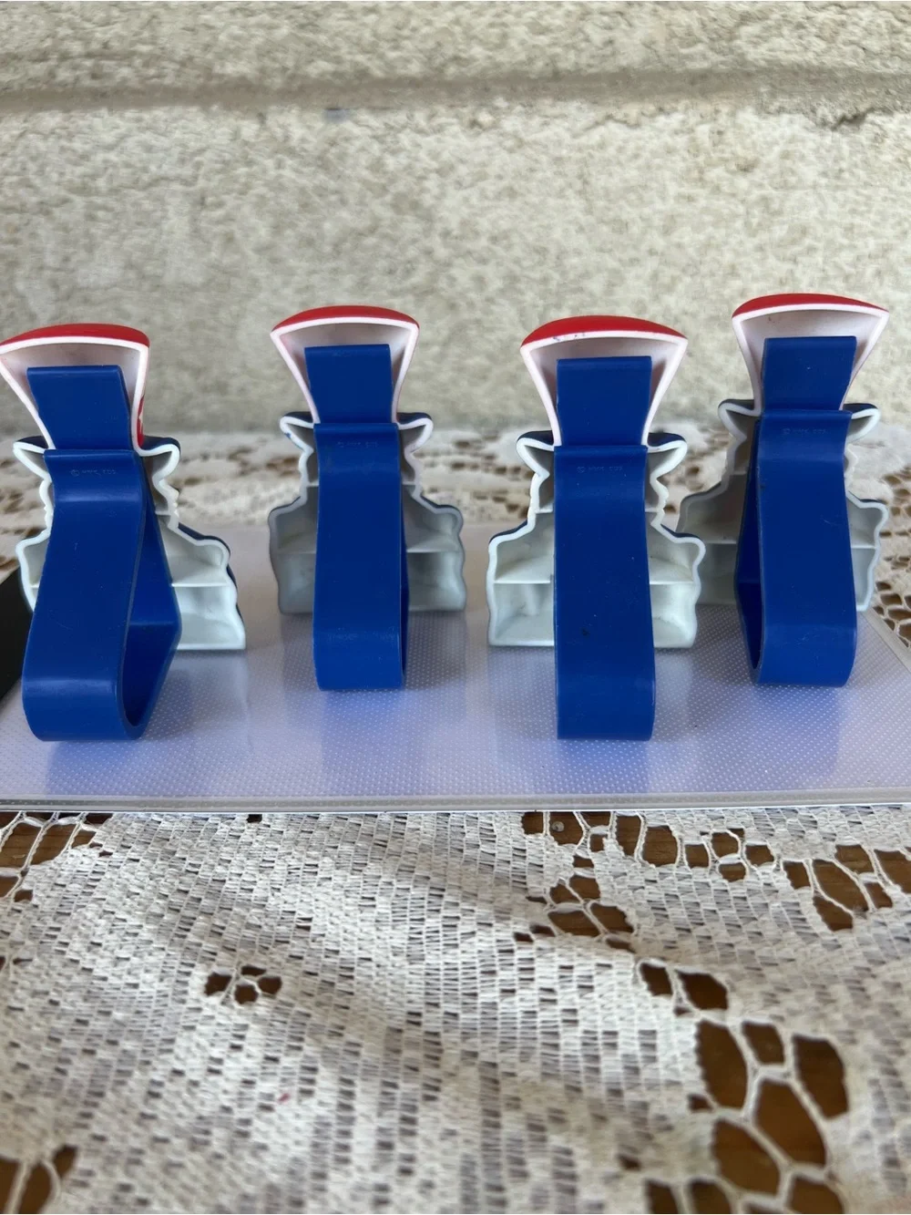 Uncle Sam Patriotic Napkin Ring  Set - Red, White & Blue